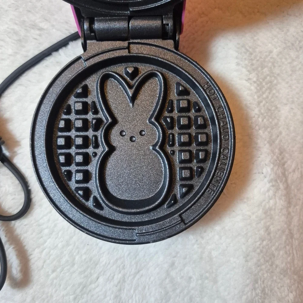 Dash Peeps Mini Waffle Maker Unisex 4in Bunny Easter Pink Cottagecore Brunch New